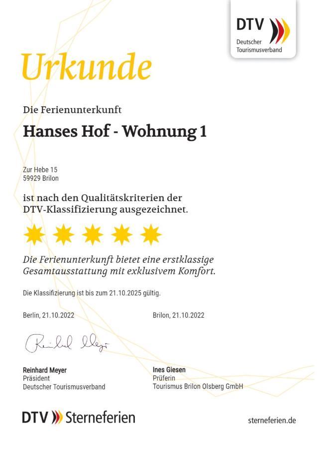 Hanses Hof Brilon Esterno foto